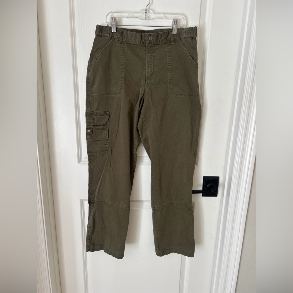 Columbia XCO Women’s Sz 1O Cargo Hiking Pants Olive Green Cotton Stretch Outdoor
